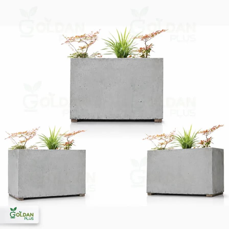 فلاورباکس بتنی خام مینیمال 100*30*60 — تصویر ۴