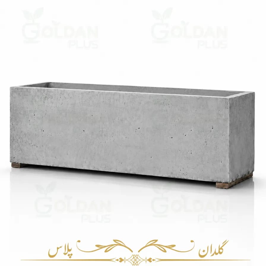 گلدان بتنی بزرگ ساده مدرن 160*50*50 — تصویر ۸
