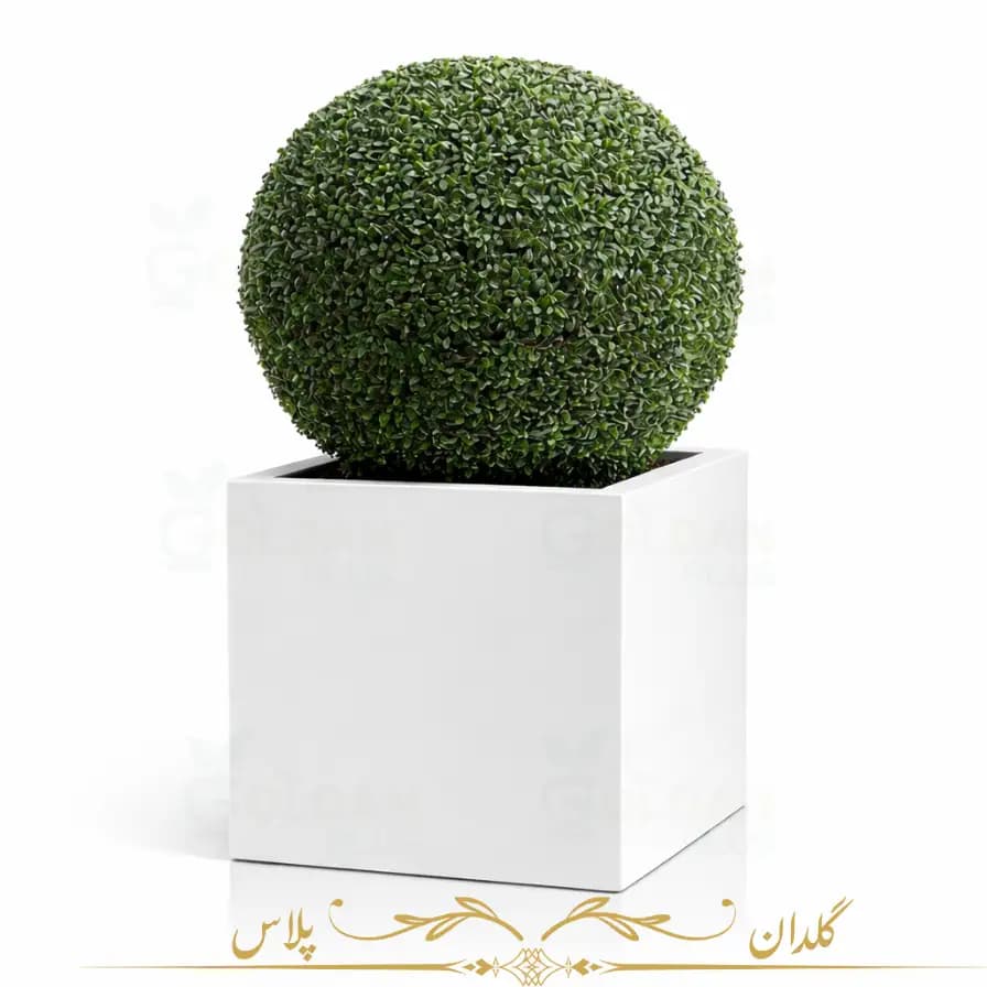 گلدان فایبرگلاس مکعب چهارگوش – 3 سایز — تصویر ۲