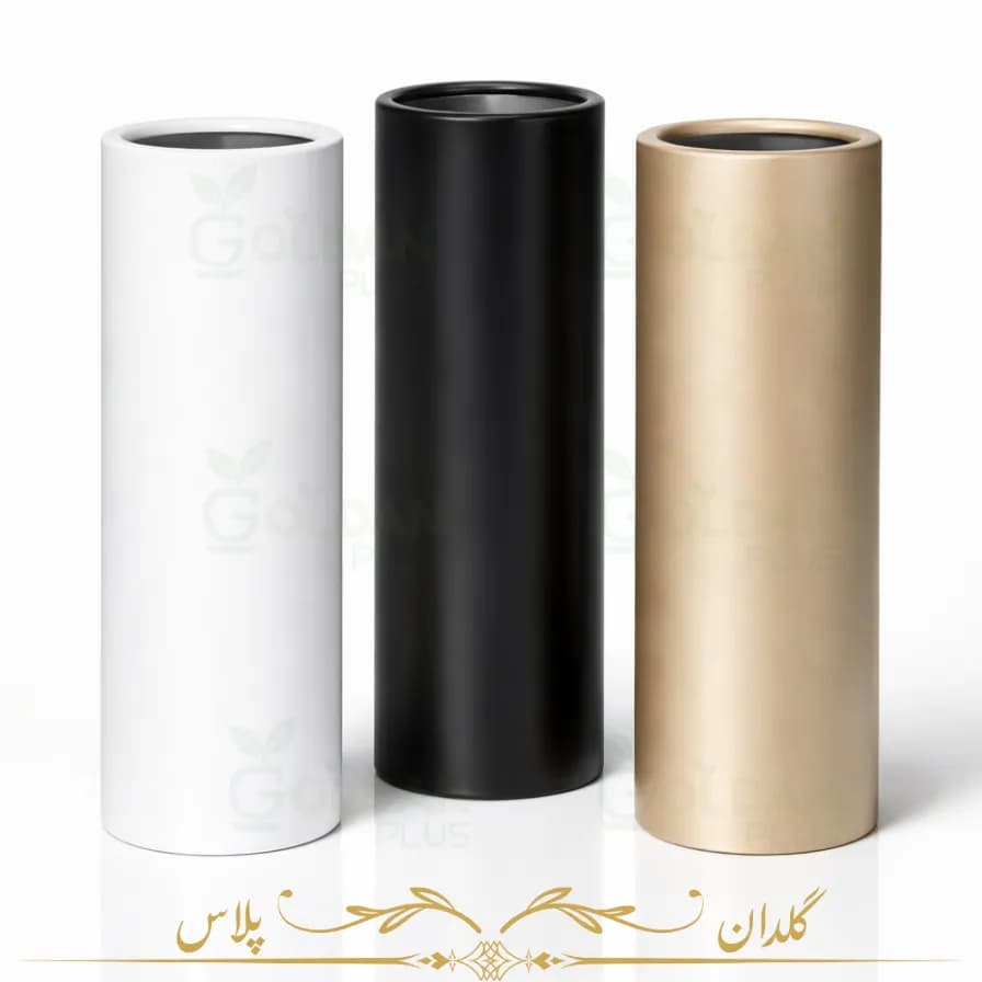 گلدان فایبرگلاس استوانه ای بلند 100-80 — تصویر ۲