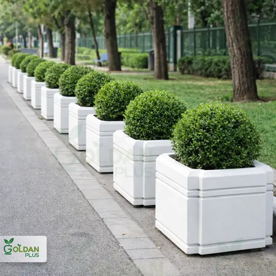 گلدان بتنی مربع سایز 60*60 – 220k — تصویر ۳