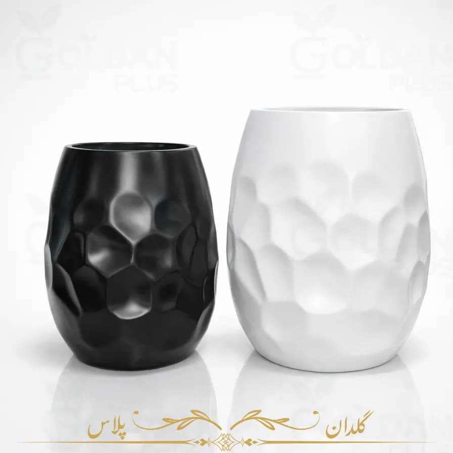 گلدان فایبرگلاس مدل سنگی – 2سایز