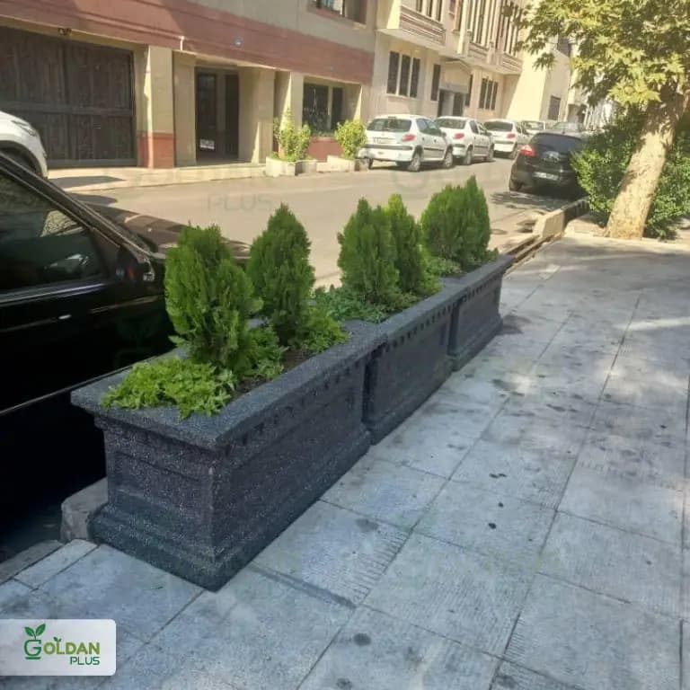 فلاور باکس بتنی بزرگ مدرن 110سانتی- 200k — تصویر ۴