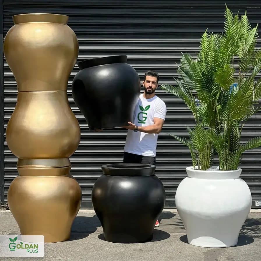 گلدان فایبرگلاس بزرگ مدل کامرون — تصویر ۷