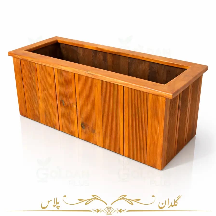 فلاور باکس چوبی مستطیلی مدل هرمس — تصویر ۴