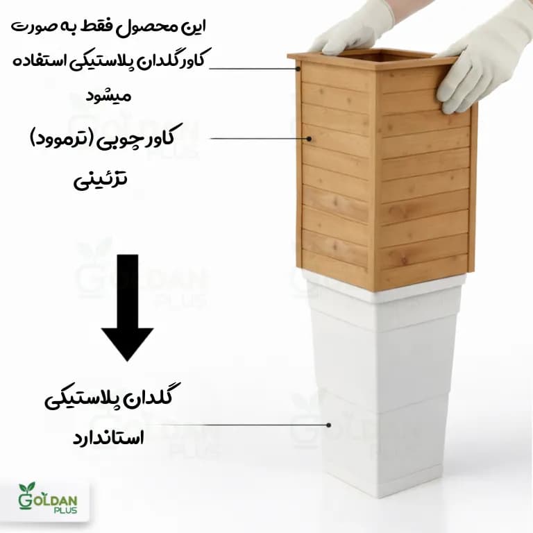 کاور چوبی فلاور باکس عمودی — تصویر ۷