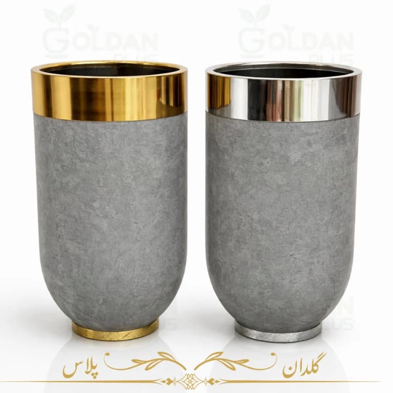 گلدان فایبرگلاس روکش مخمل-مدل سلین