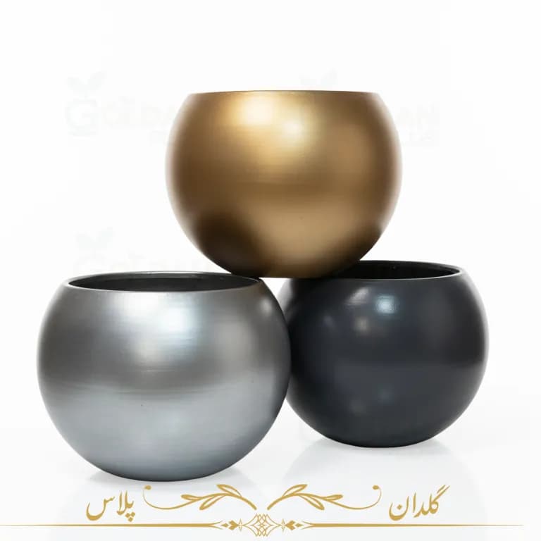 گلدان فایبرگلاس گرد کروی ساده