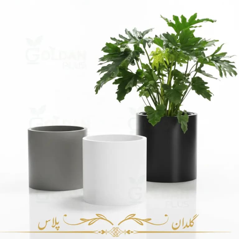 گلدان فایبر گلاس استوانه – 4 سایز — تصویر ۱۰