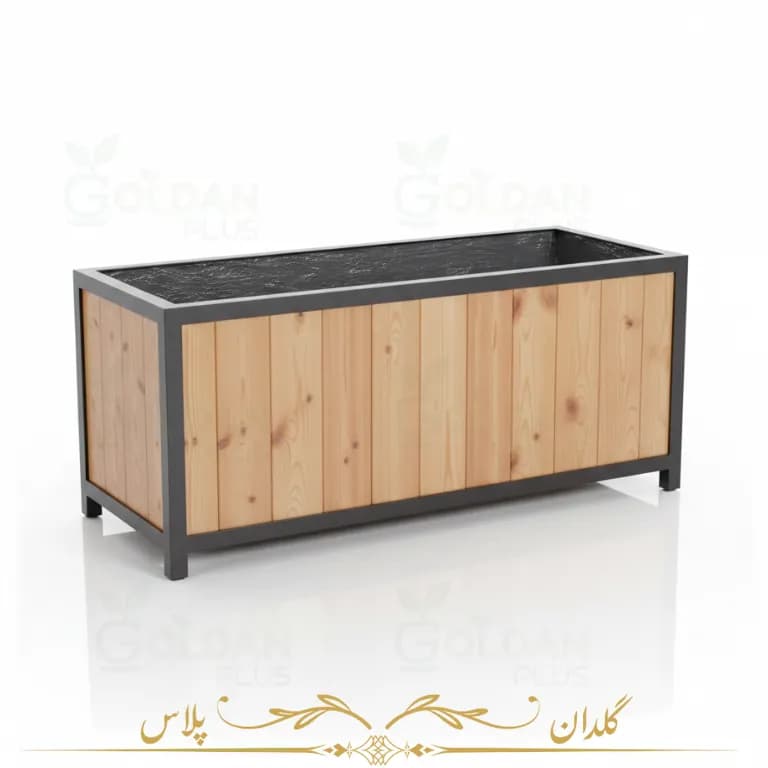 فلاور باکس مستطیل چوبی 10 سایز متنوع — تصویر ۲