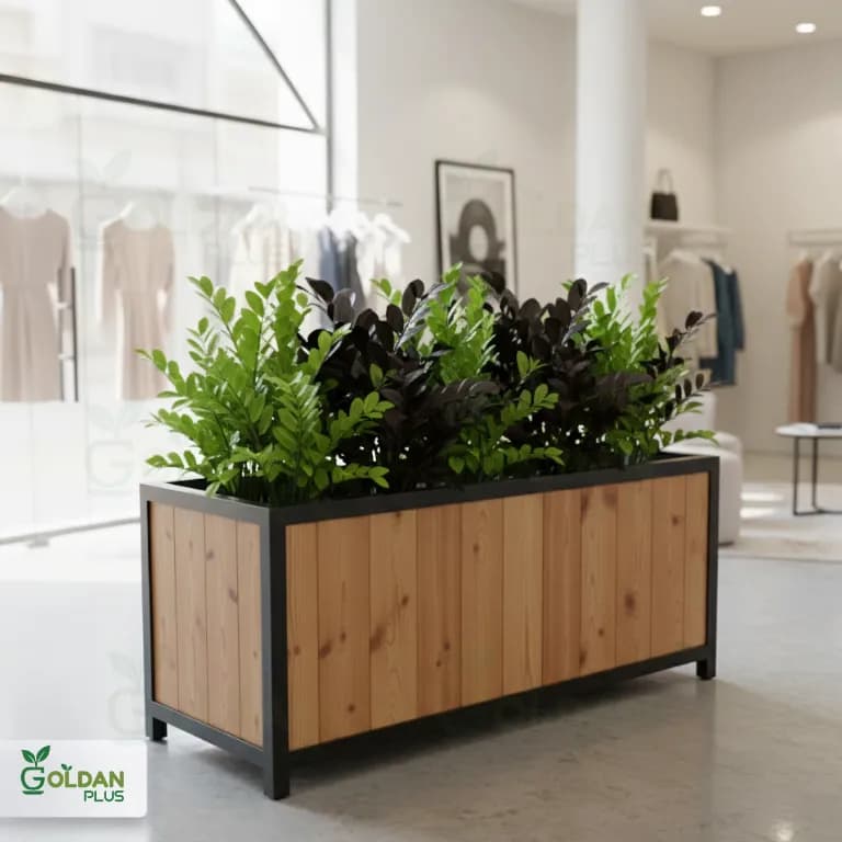فلاور باکس مستطیل چوبی 10 سایز متنوع — تصویر ۱۱