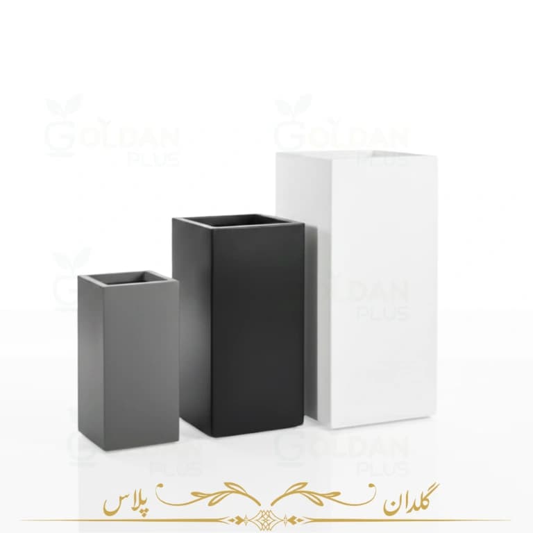 فلاور باکس فایبرگلاس بلند مکعب 40