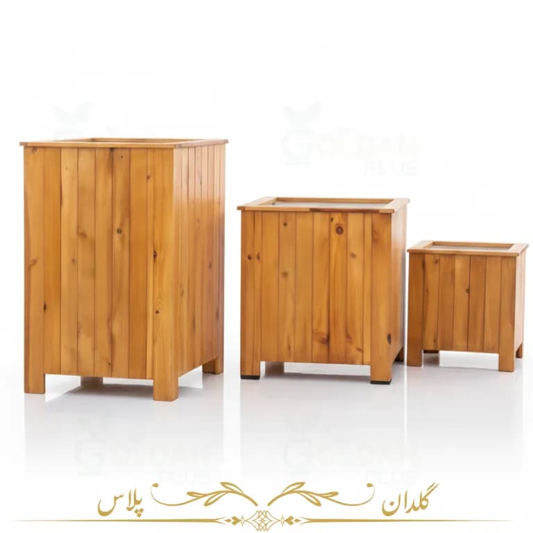 فلاور باکس مکعب چوبی ترمووود