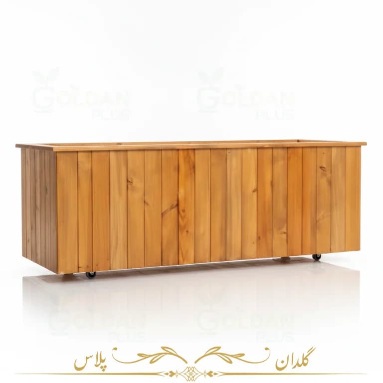 فلاور باکس چوبی ترمووود یک متری — تصویر ۲