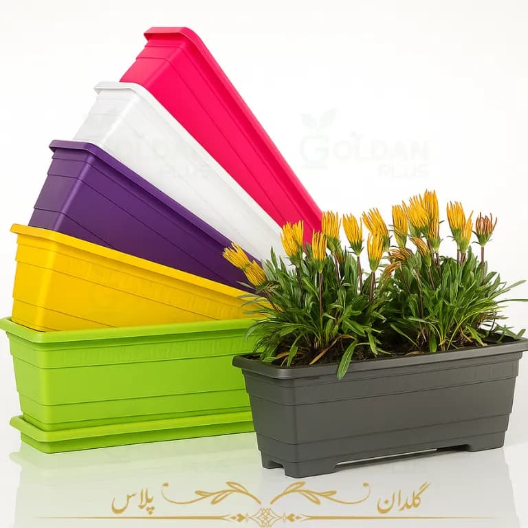 فلارباکس پلاستیکی رنگی گلپونه – 6سایز متنوع