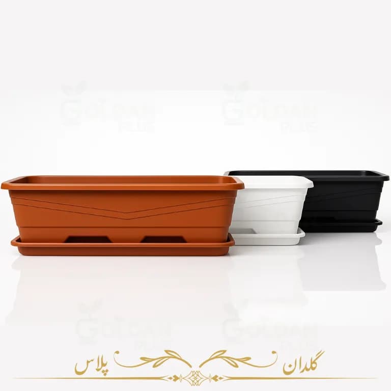گلدان های مستطیلی گل پونه – مدل بالکنی