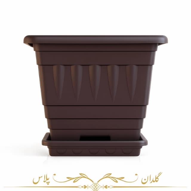 گلدان پلاستیکی مربعی بزرگ – مدل گلپونه — تصویر ۶