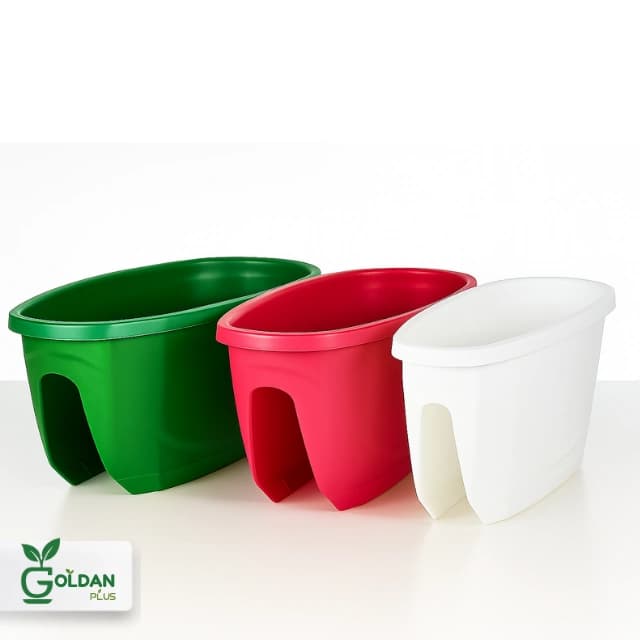 گلدان پلاستیکی خورجینی نرده ای – کلاسیک — تصویر ۱۱