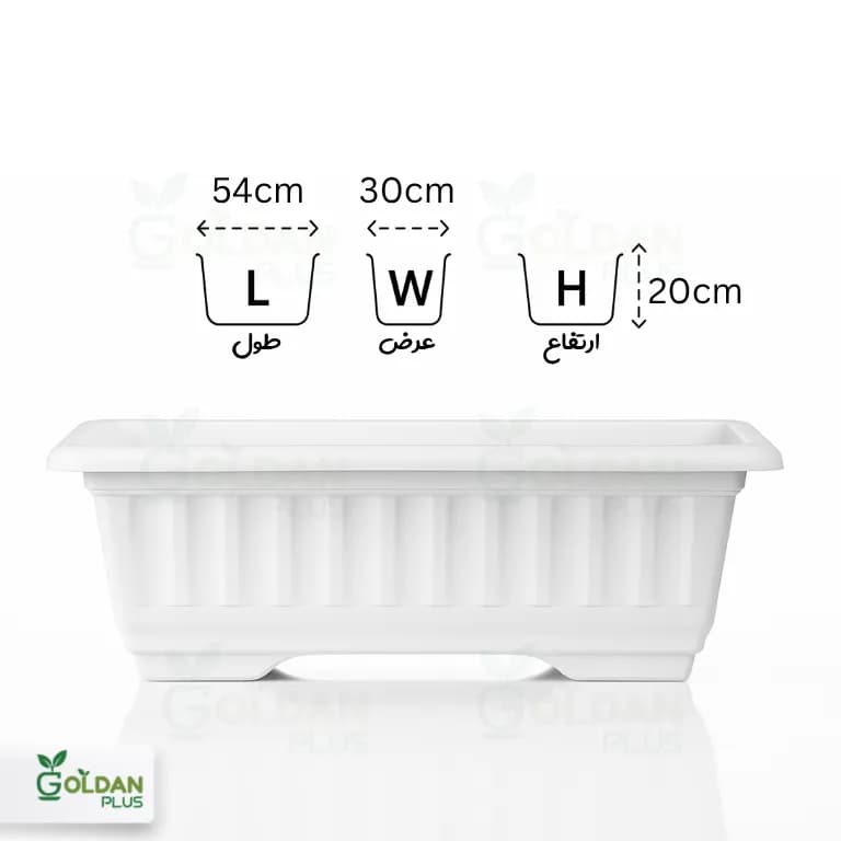 فلاور باکس پلاستیکی مدل کنتیا – 6 سایز متفاوت — تصویر ۵