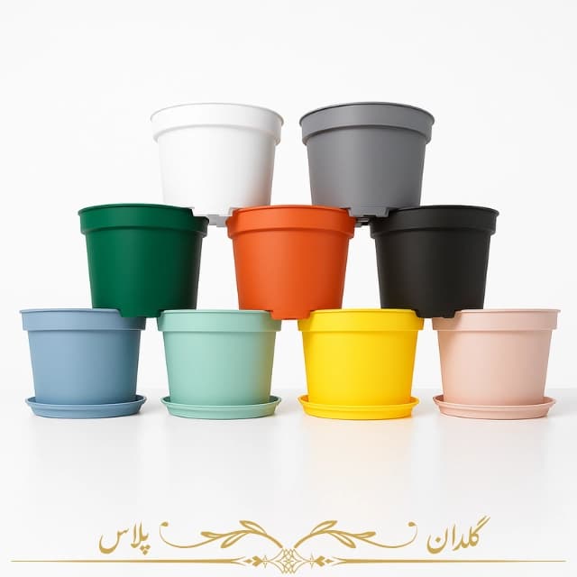 گلدان پلاستیکی پاچیرا رنگی (به قیمت عمده) — تصویر ۱۰