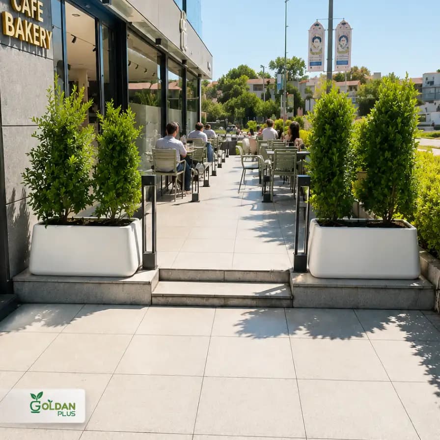 فلاور باکس فایبرگلاس مدل کیوب — تصویر ۶