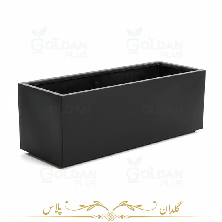 فلاور باکس مستطیلی فایبر گلاس 100 سانتی متری