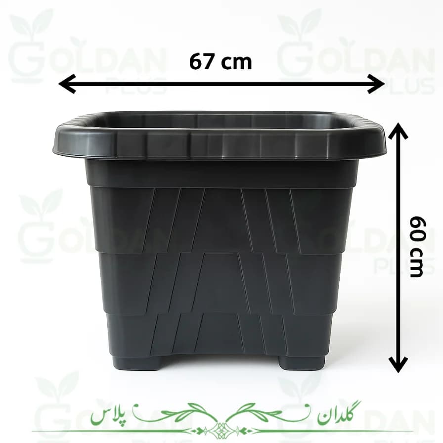 گلدان مربعی بزرگ سایز 70*70سانتی
