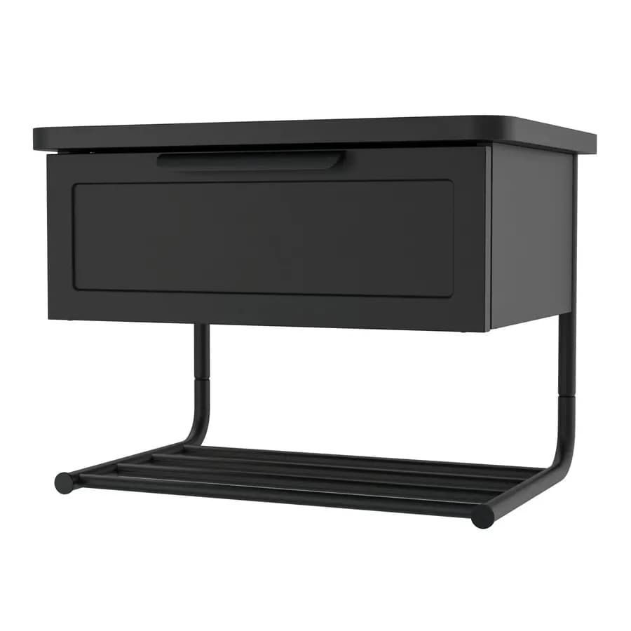 میز کنار تخت دیواری، رنگ آنتراسیت، ۴۲x۲۹x۳۱ سانتی‌متر ایکیا مدل GRÅFJÄLLET