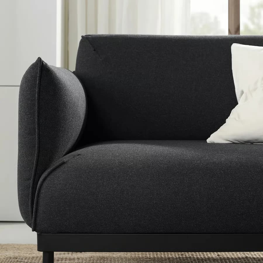 مبل راحتی سه نفره به همراه کاناپه راحتی رنگ طوسی/مشکی ایکیا مدل ÄPPLARYD (کپی) — تصویر ۵