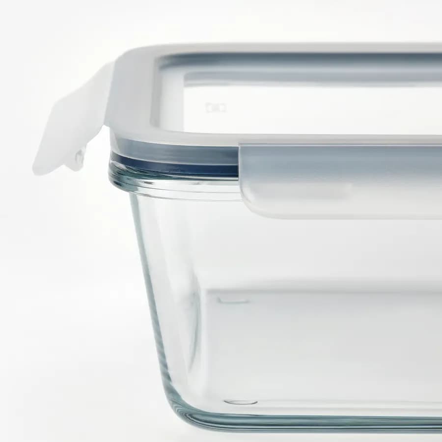 ظرف غذا با درب مستطیل/شیشه پلاستیکی ۳.۱ لیتری ایکیا مدل IKEA 365+ — تصویر ۵
