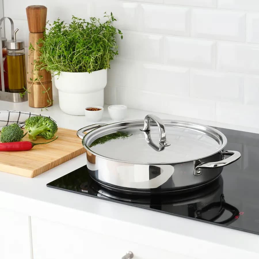 ماهیتابه استیل ضد زنگ سایز 28 ایکیا مدل IKEA 365+ — تصویر ۳