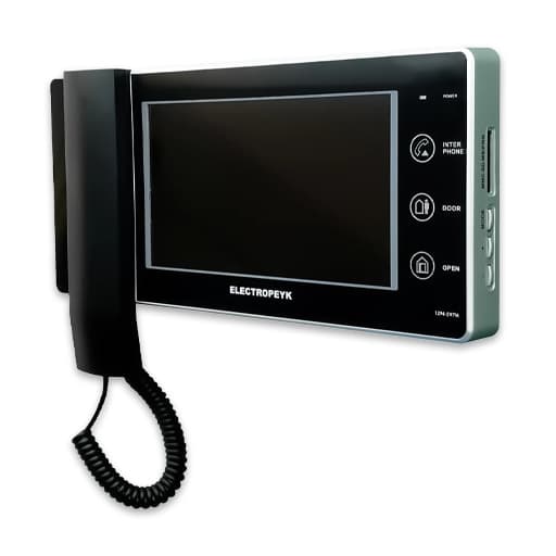مانیتور آیفون تصویری 7 اینچ PRO 1294 (مشکی) الکتروپیک — تصویر ۷