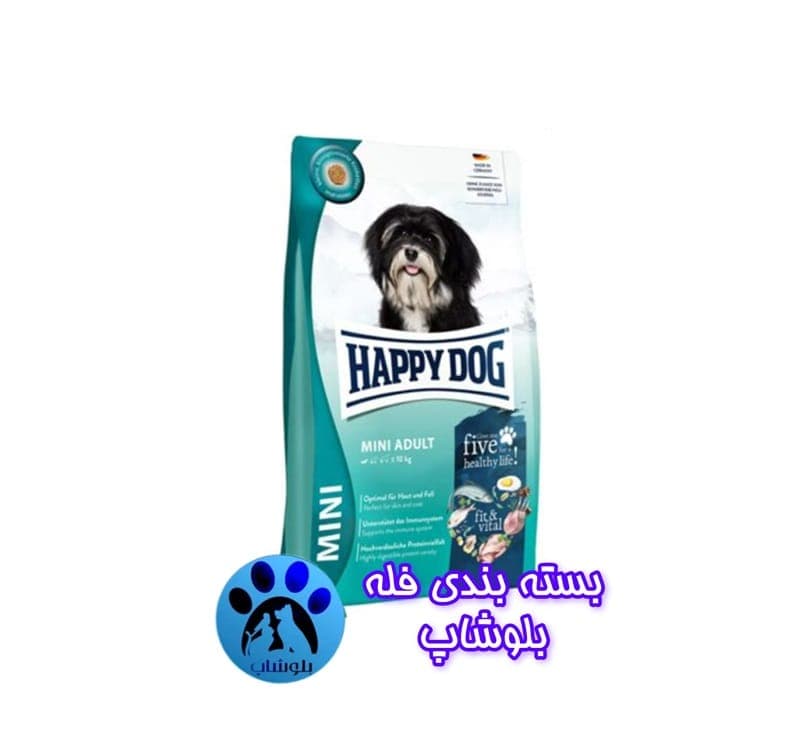 غذای خشک سگ بالغ نژاد کوچک هپی داگ Happy Dog Mini Adult Fit & Vital وزن 1 کیلوگرم