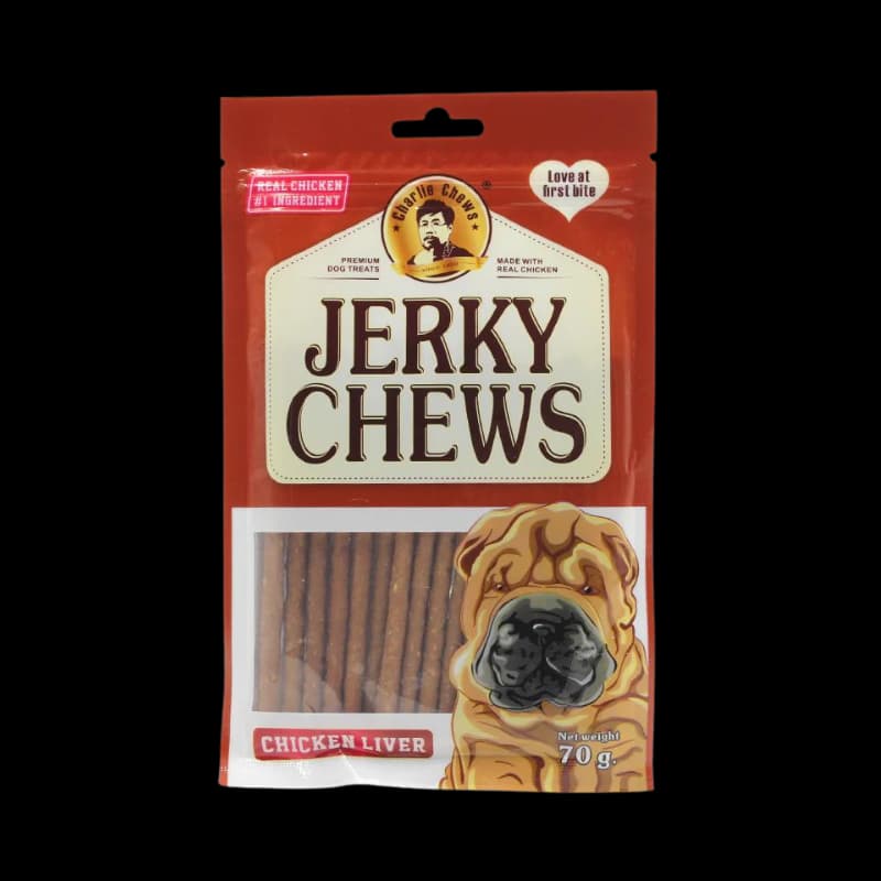 تشویقی سگ مدل مدادی با طعم جگر مرغ جرکی چیوز (JERKY CHEWS)