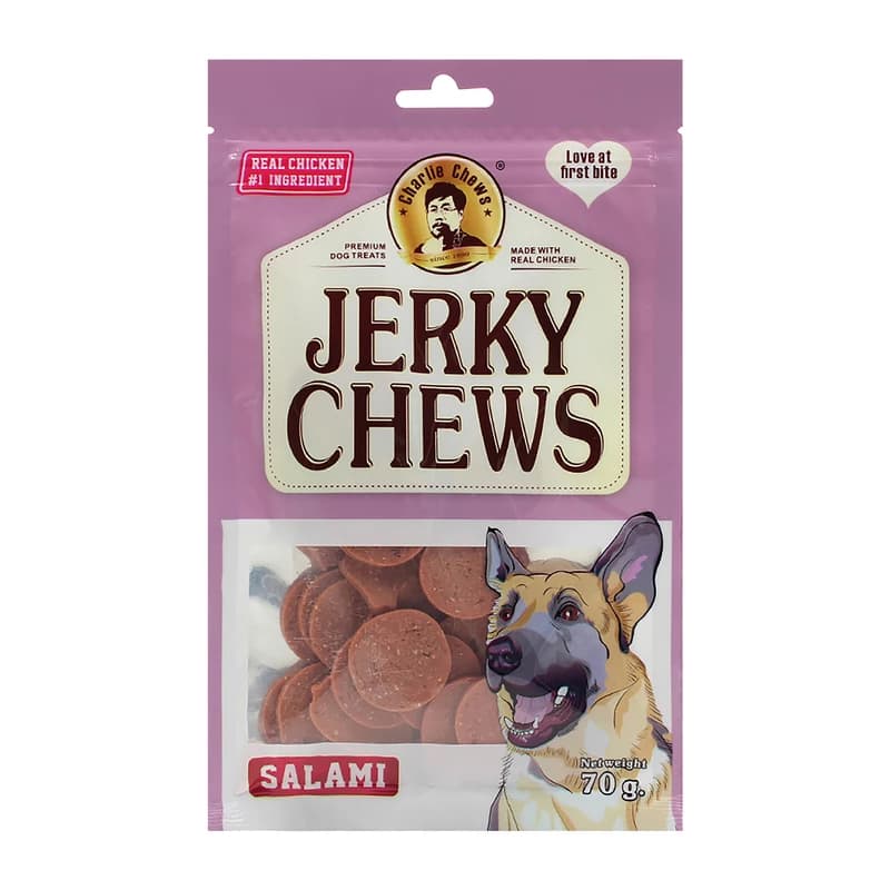 تشویقی سگ مدل مدادی با طعم سالامی جرکی چیوز (JERKY CHEWS)