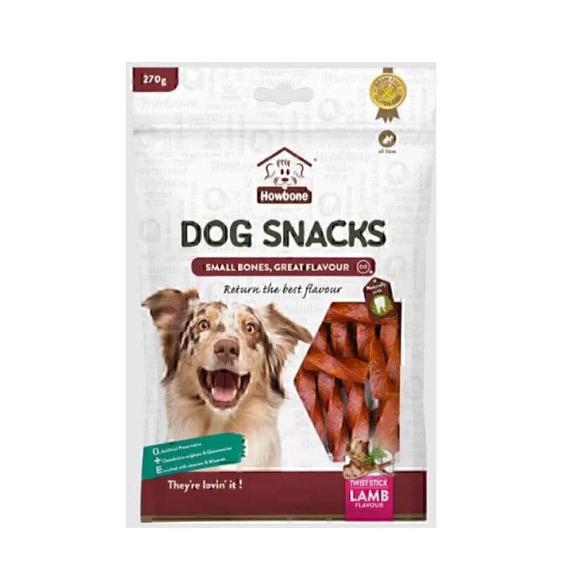 اسنک پیچی سگ هابون با طعم گوشت بره Howbone Dog Twist Snacks With Lamb Flavour وزن 270 گرم — تصویر ۳