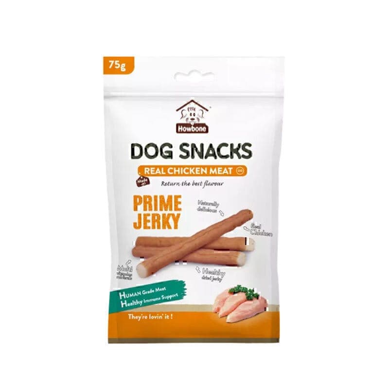 تشویقی سگ با طعم مرغ هابون Howbone Dog Snacks With Chicken Meat وزن 75 گرم