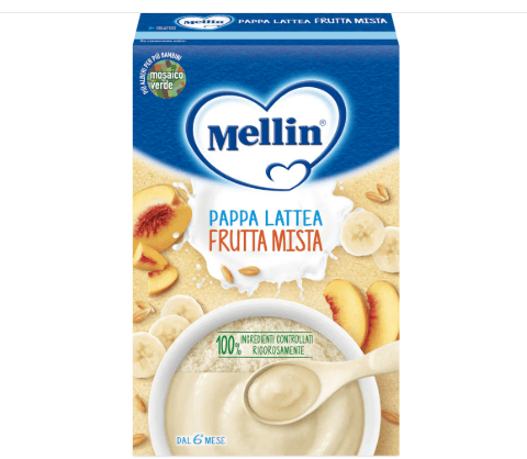 سرلاک ملین Mellin موز هلو با شیر 6+ ماه