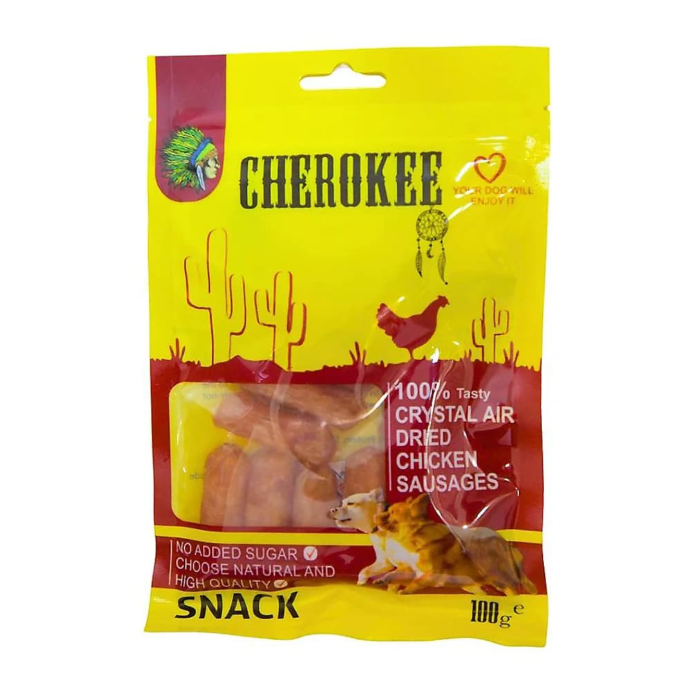 تشویقی سگ چروکی CHEROKEE سوسیس مرغ 100 گرمی — تصویر ۲