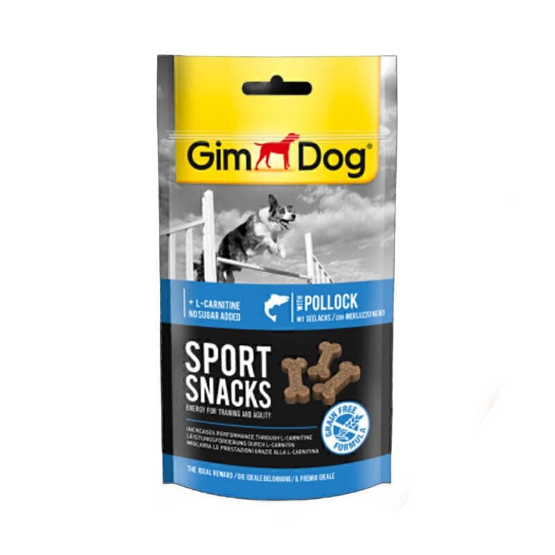 اسنک تشویقی استخوانی سگ جیم داگ طعم ذغال ماهی GimDog Sport Snack Pollock وزن 60 گرم