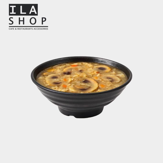 ظرف سوپ خوری ملامین مشکی B1006 یک عددی ایلا