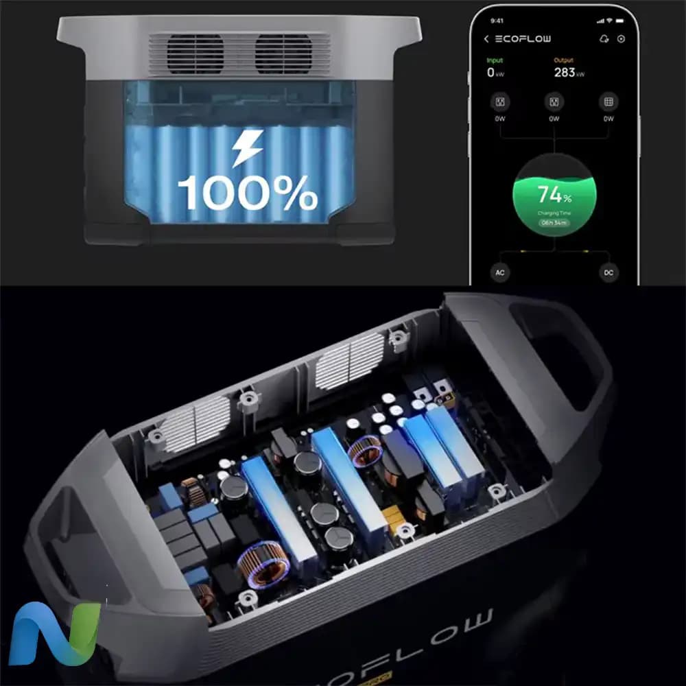 پاور استیشن قابل حمل 3600 وات اکو فلو EcoFlow مدل DELTA Pro Aputure — تصویر ۴
