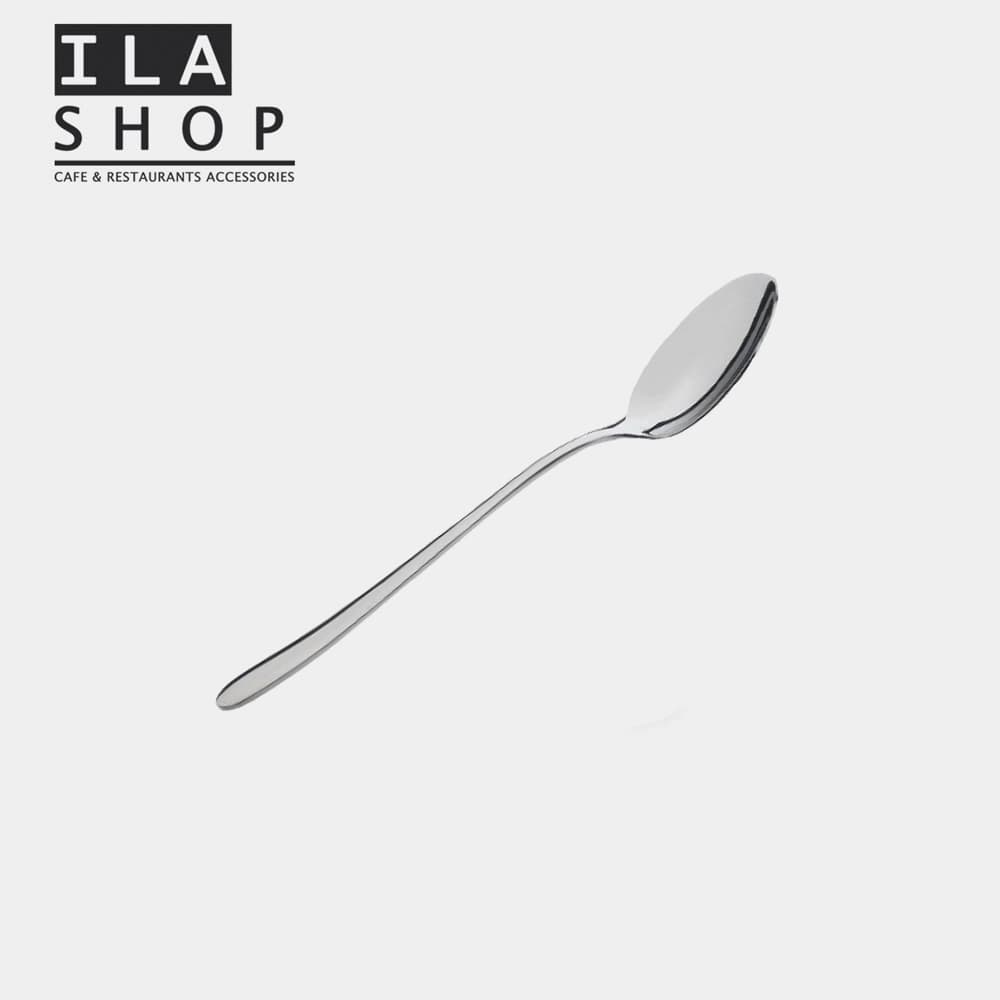 قاشق دسر خوری استیل براق مدل دونا یک دستی ایلا — تصویر ۳