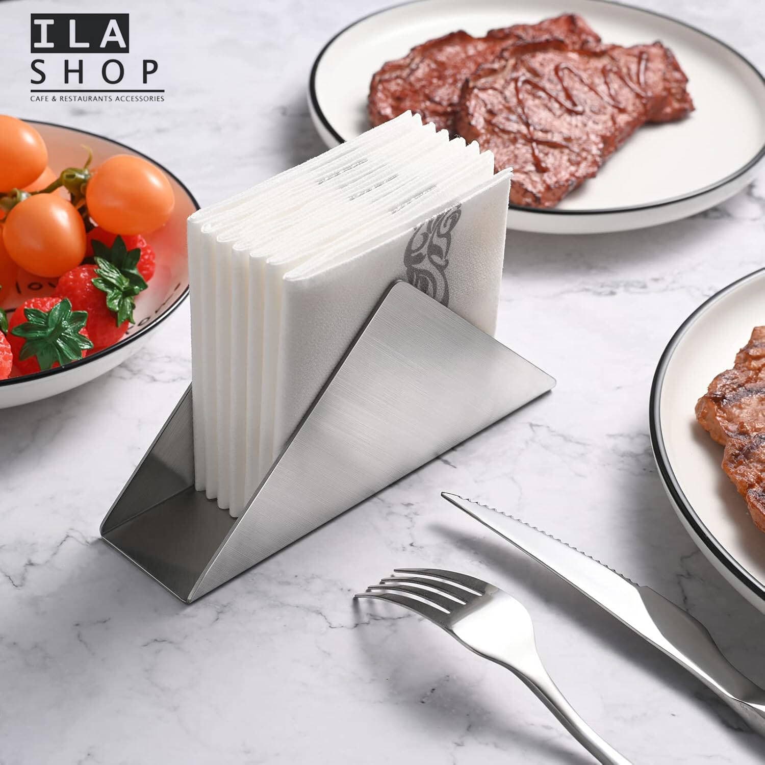جای دستمال کوکتل استیل مثلثی یک عددی ایلا — تصویر ۴