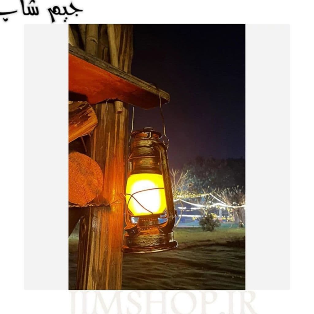 فانوس شارژی LED پینترستی طراحی نوستالژیک با نور گرم (۳۵ سانتیمتر) — تصویر ۴