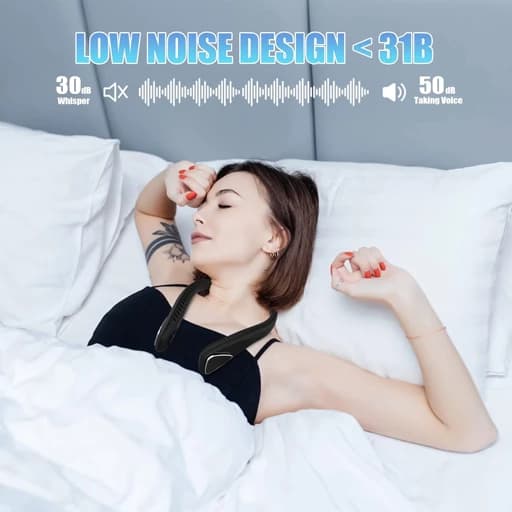 پنکه گردنی بدون پره F70 با دوام بالای باتری — تصویر ۳