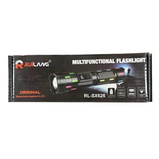 چراغ قوه LED قابل شارژ با برد بالا و قدرتمند RUILANG RL-SX626 — تصویر ۳