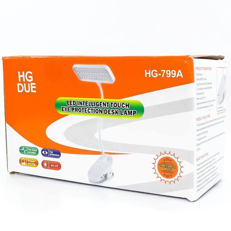 چراغ مطالعه شارژی گیرهای HG DUE مدل HG-799A — تصویر ۹