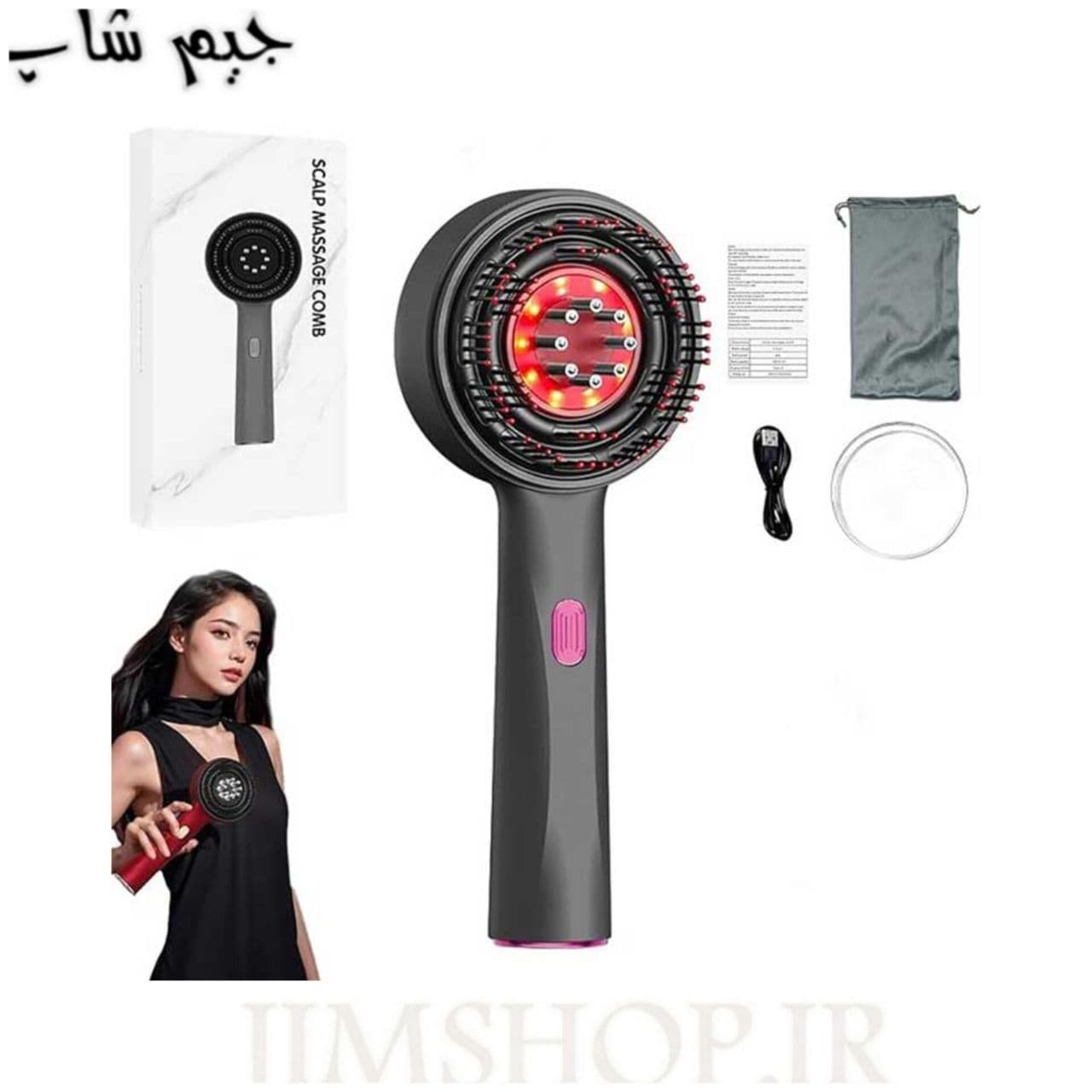 ماساژور و اسکالپ سر مدل Scalp Massage Comb ضد ریزش مو — تصویر ۲