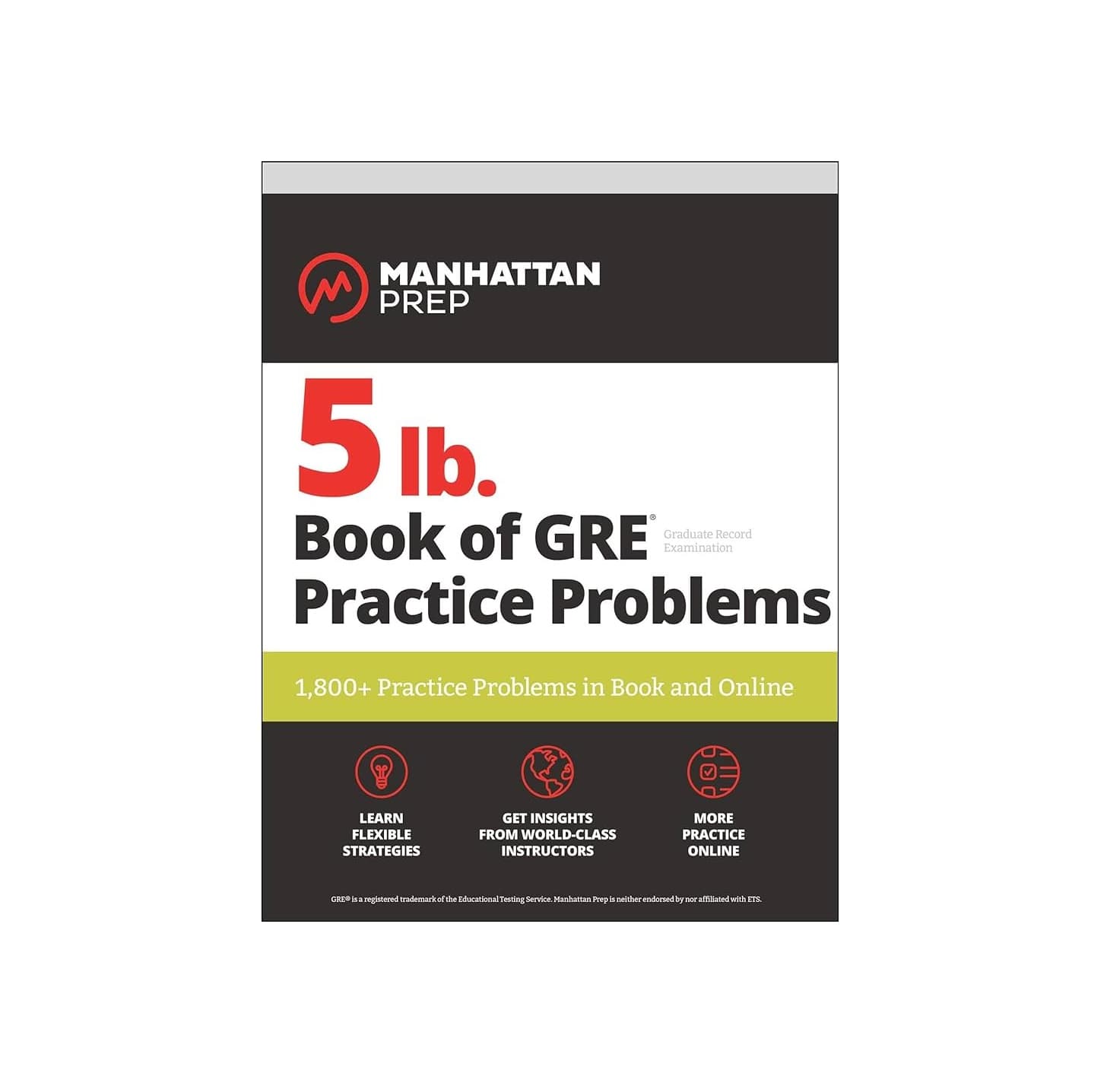 کتاب 5lb Book of GRE Practice Problems GRE Manhattan بوک اف جی ار ای پرکتیس پرابلمز — تصویر ۳